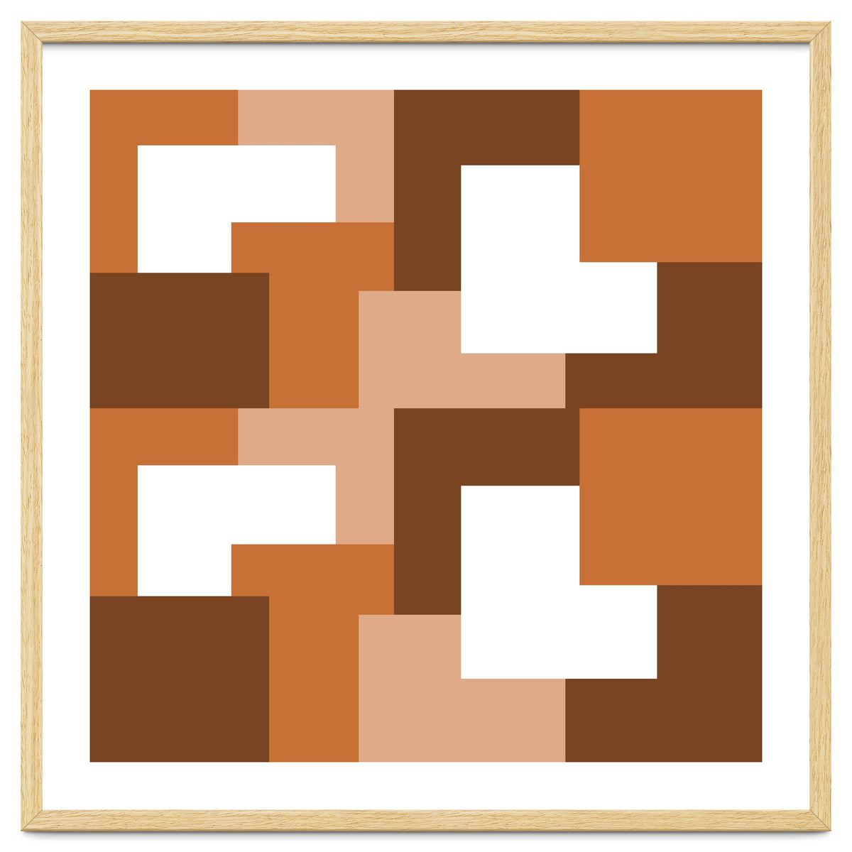 Brown Abstract Square Tiles