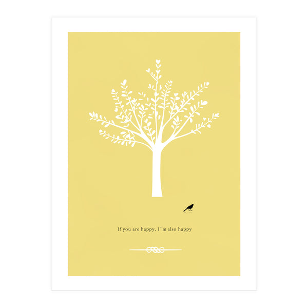 Happy Bird and Tree (Print Only)