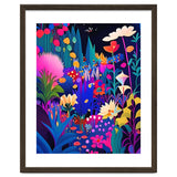 Surreal Emotions, Abstract Colorful Bold Botanical Nature Garden, Eclectic Boho Bohemian Modern Contemporary Graphic Design Painting thumbnail