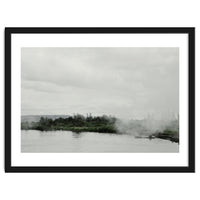 A boy on the boat in the geothermal lake - Iceland