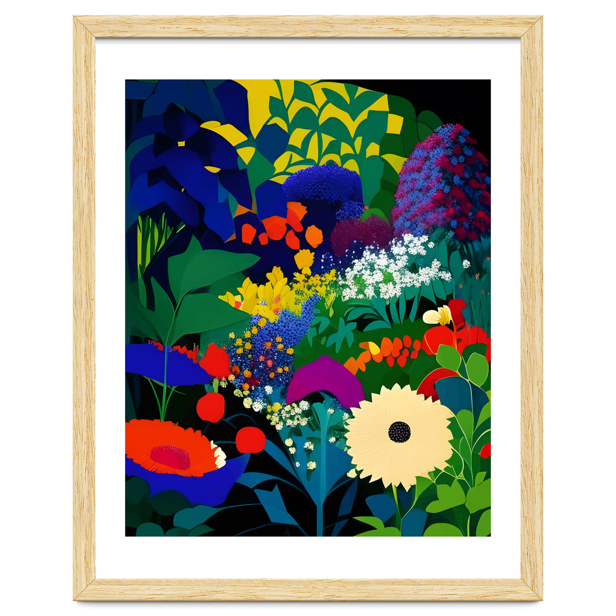 A Beautifully Dark Mind, Botanical Nature Jungle Garden, Eclectic Bohemian Vintage Plants Illustration