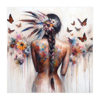 Butterfly Braid Elegance (Print Only)