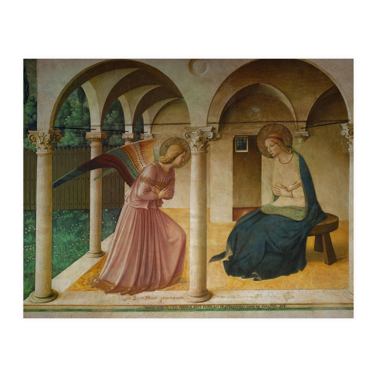 The Annunciation. Fresco in the former dormitory of the Dominican monastery San Marco, Florence. (Print Only)