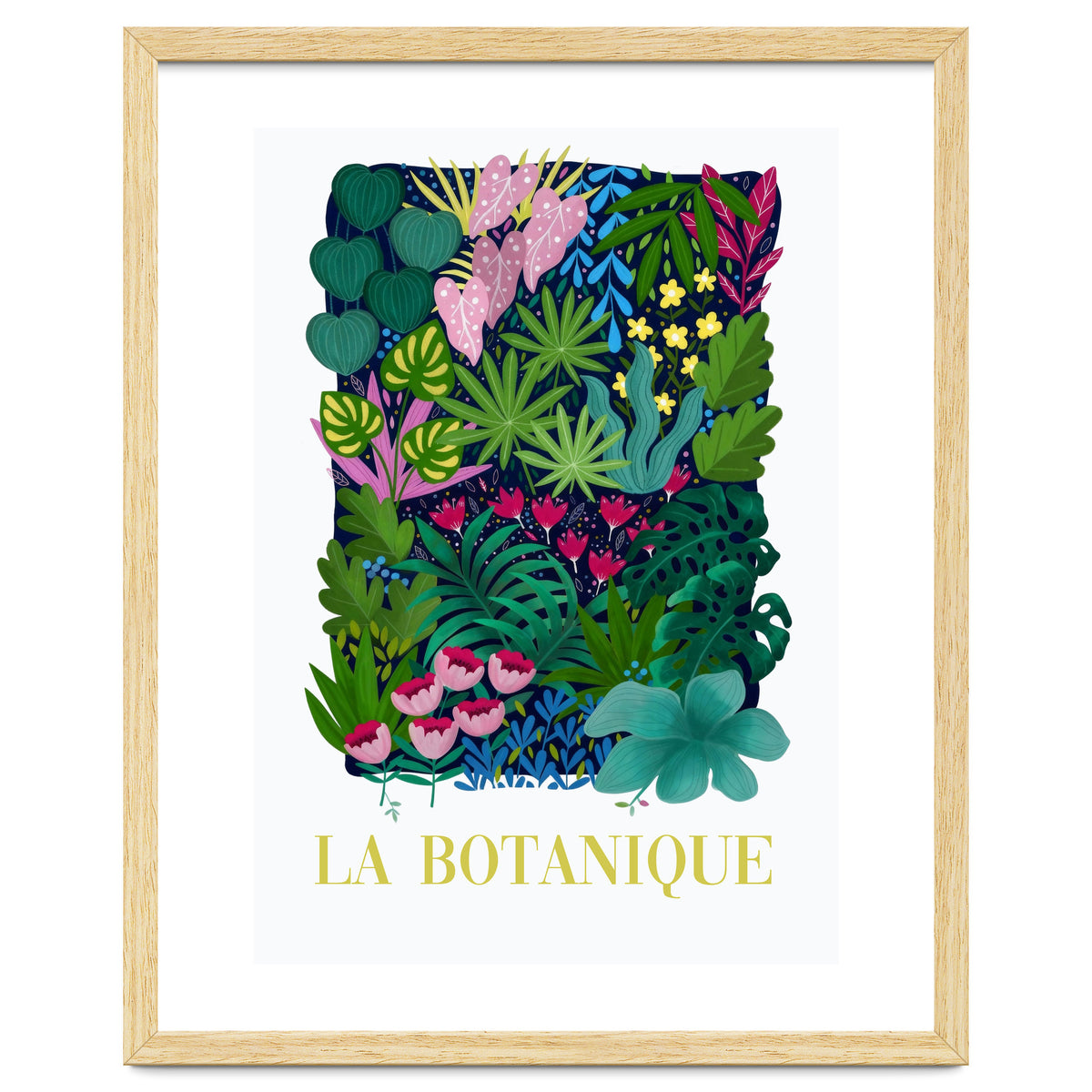 La Botanique, Botanical Garden, Colorful Jungle Print, Boho FLower Market