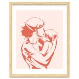 Motherhood, Human Emotion Line Art, Mother Parents Child Baby, Love Care Expression Bohemian Concept thumbnail