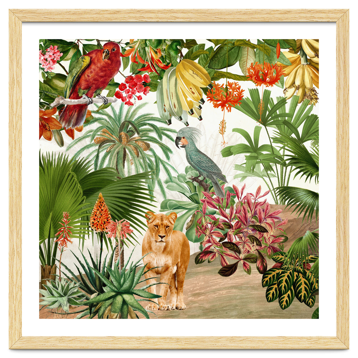Vintage Tropical Jungle Paradise