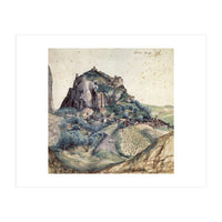 'Castle and Town of Arco', 1495, Watercolour on paper, 22,3 x 22,3 cm. (Print Only)