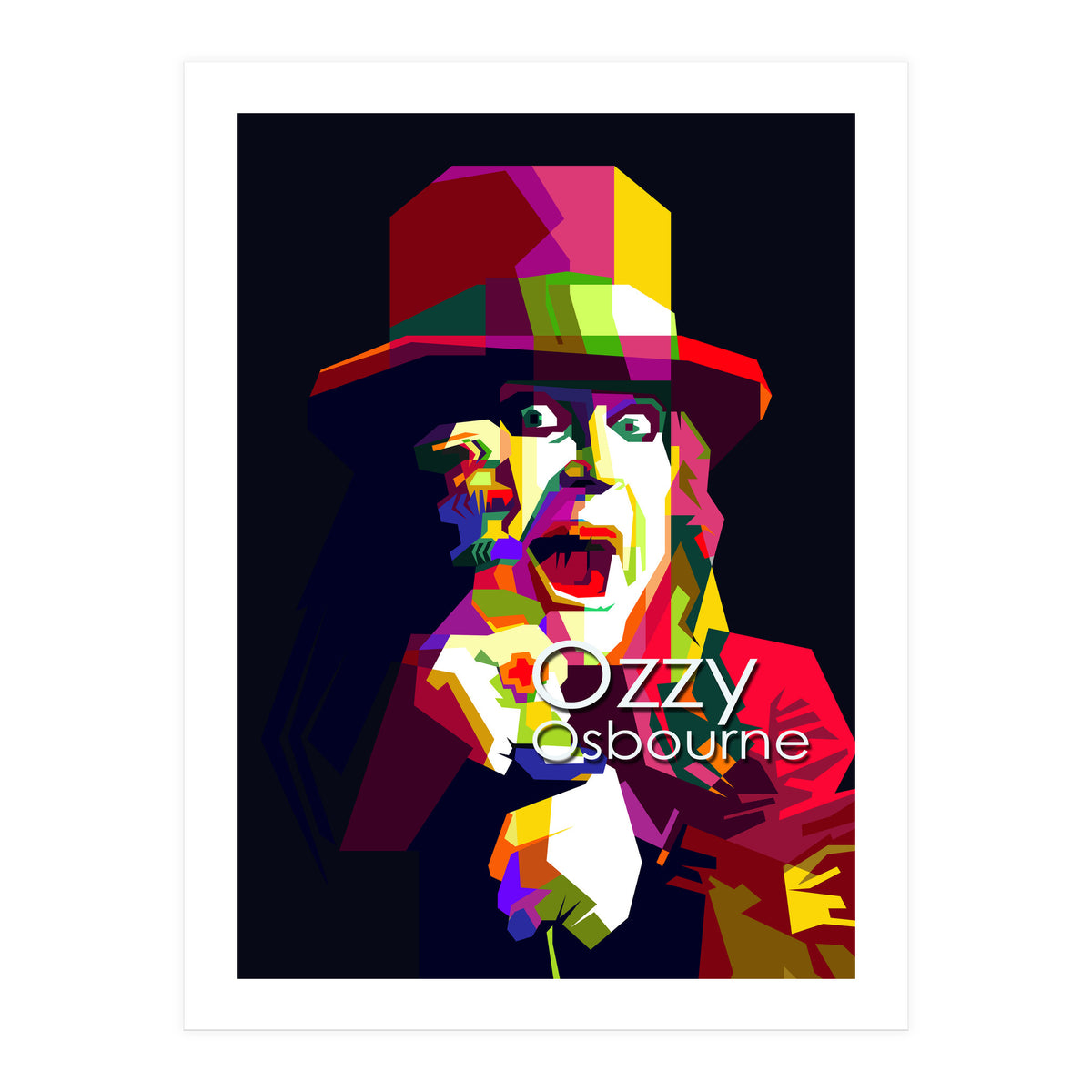 Ozzy Osbourne Metal Classic Rock Pop Art WPAP   	 (Print Only)