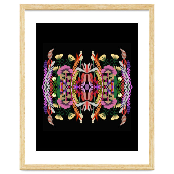 The Butterfly Effect Series 01, Paint Blot Mirror Colorful, Symmetrical Graphic, Eclectic Mandala