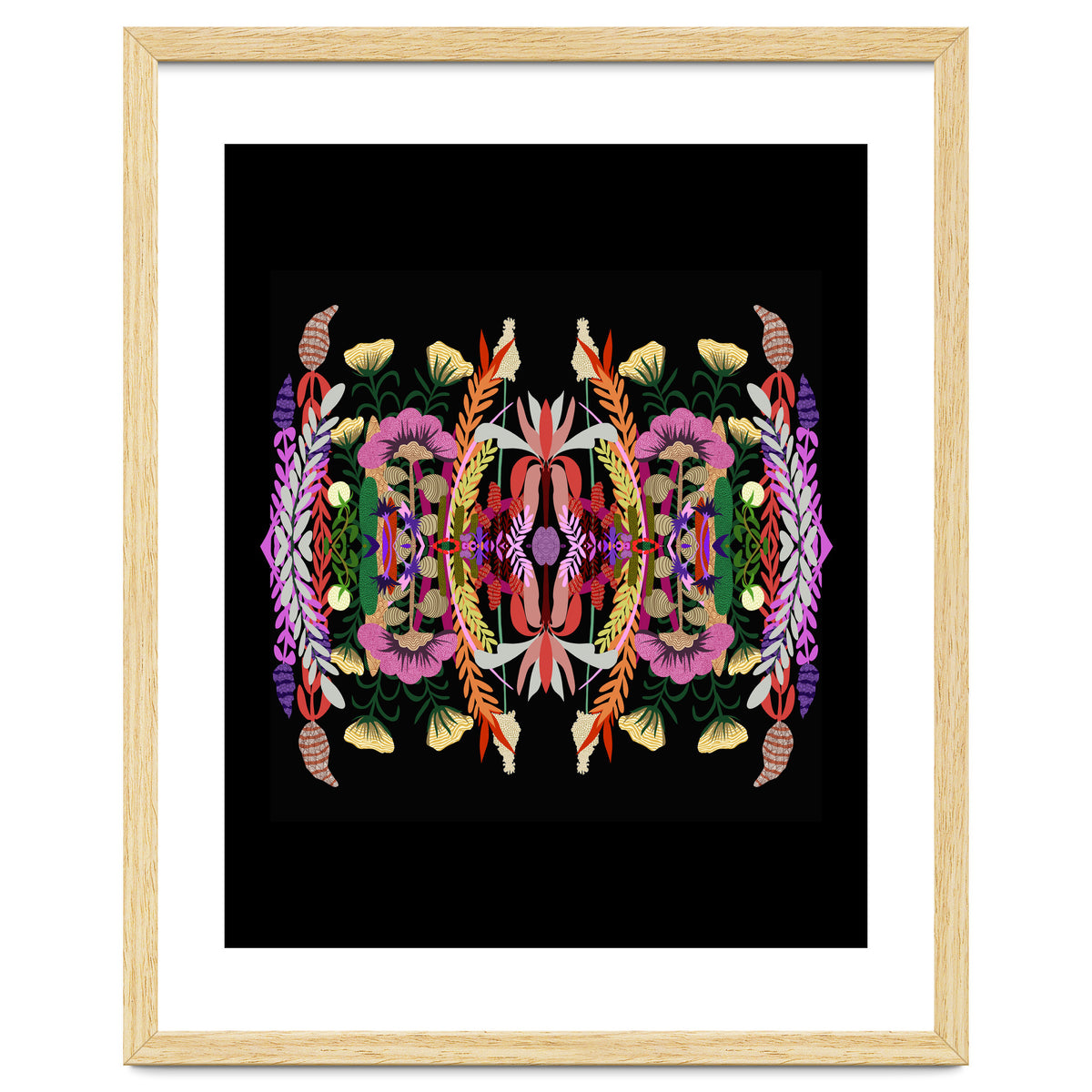 The Butterfly Effect Series 01, Paint Blot Mirror Colorful, Symmetrical Graphic, Eclectic Mandala