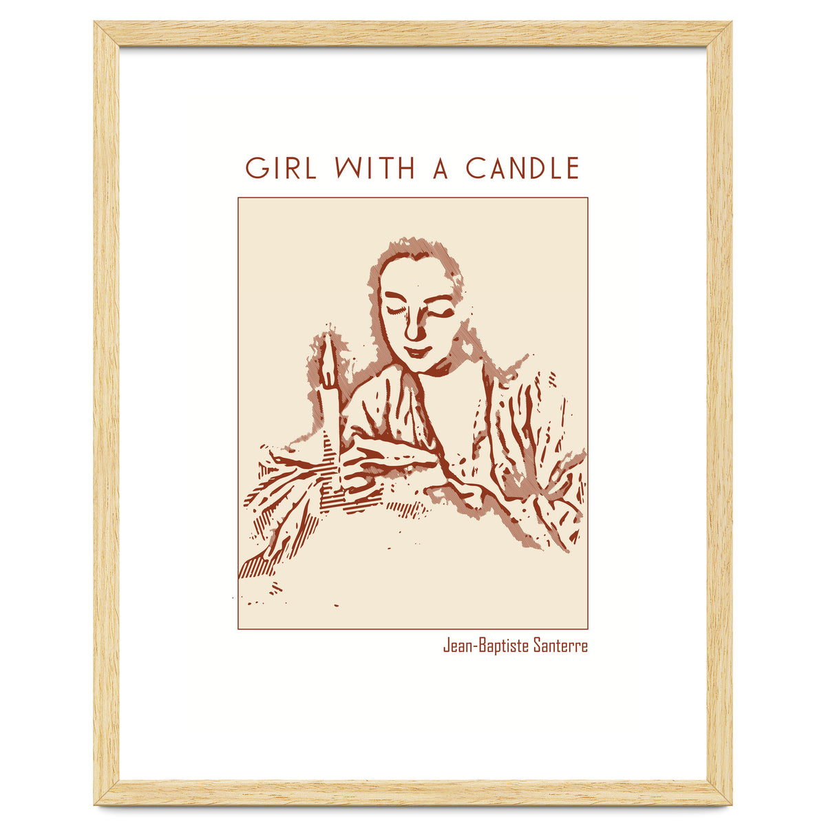 Girl With A Candle – Jean Baptiste Santerre