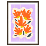Modern Grid Floral Violet thumbnail