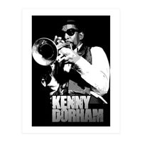 Kenny Dorham Jazz Trumpeter in Grayscale (Print Only)