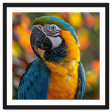 Blue And Gold Macaw Parrot Close Up Portrait thumbnail