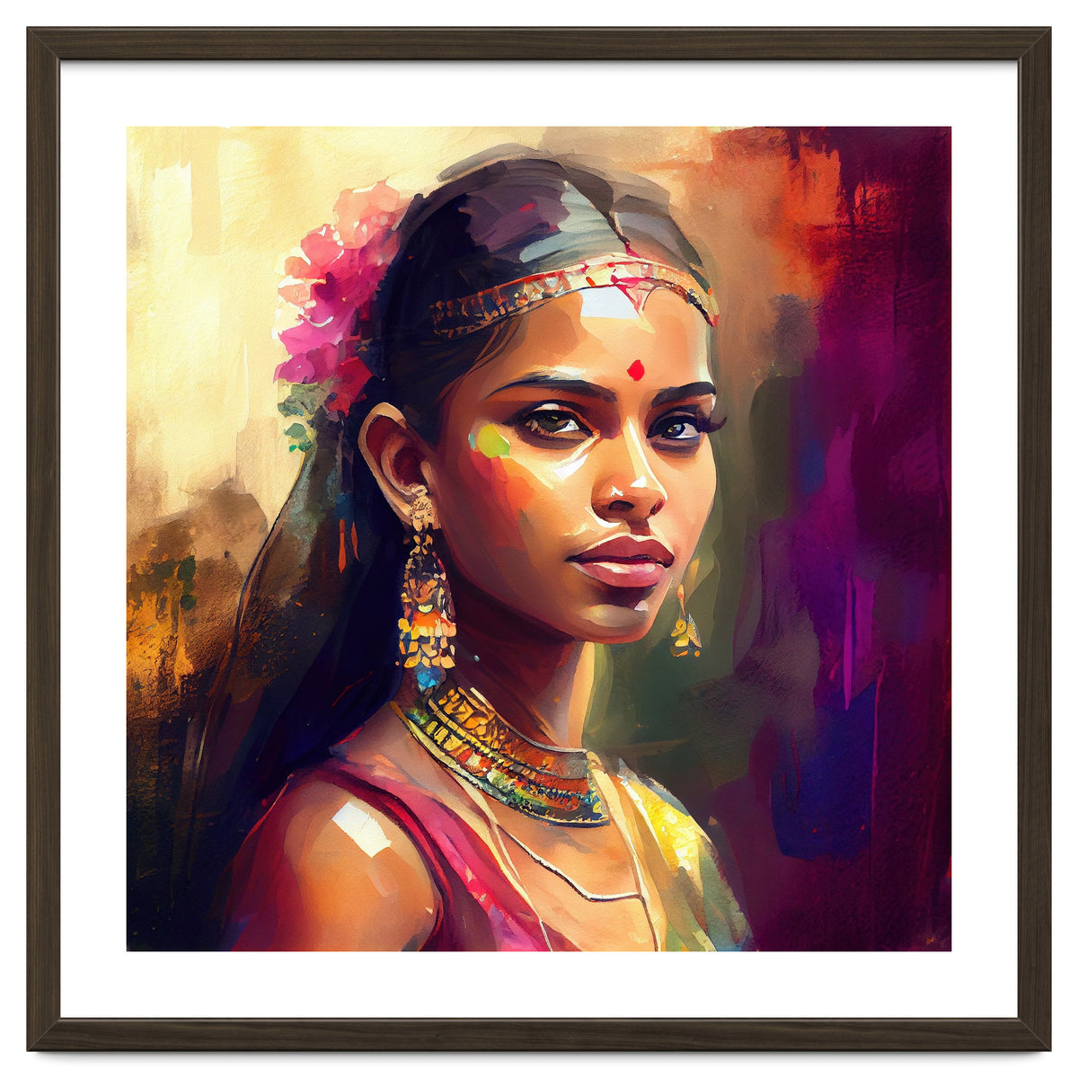 Golden Garland Sinhalese Portrait