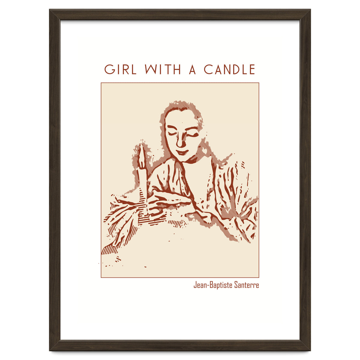 Girl With A Candle – Jean Baptiste Santerre