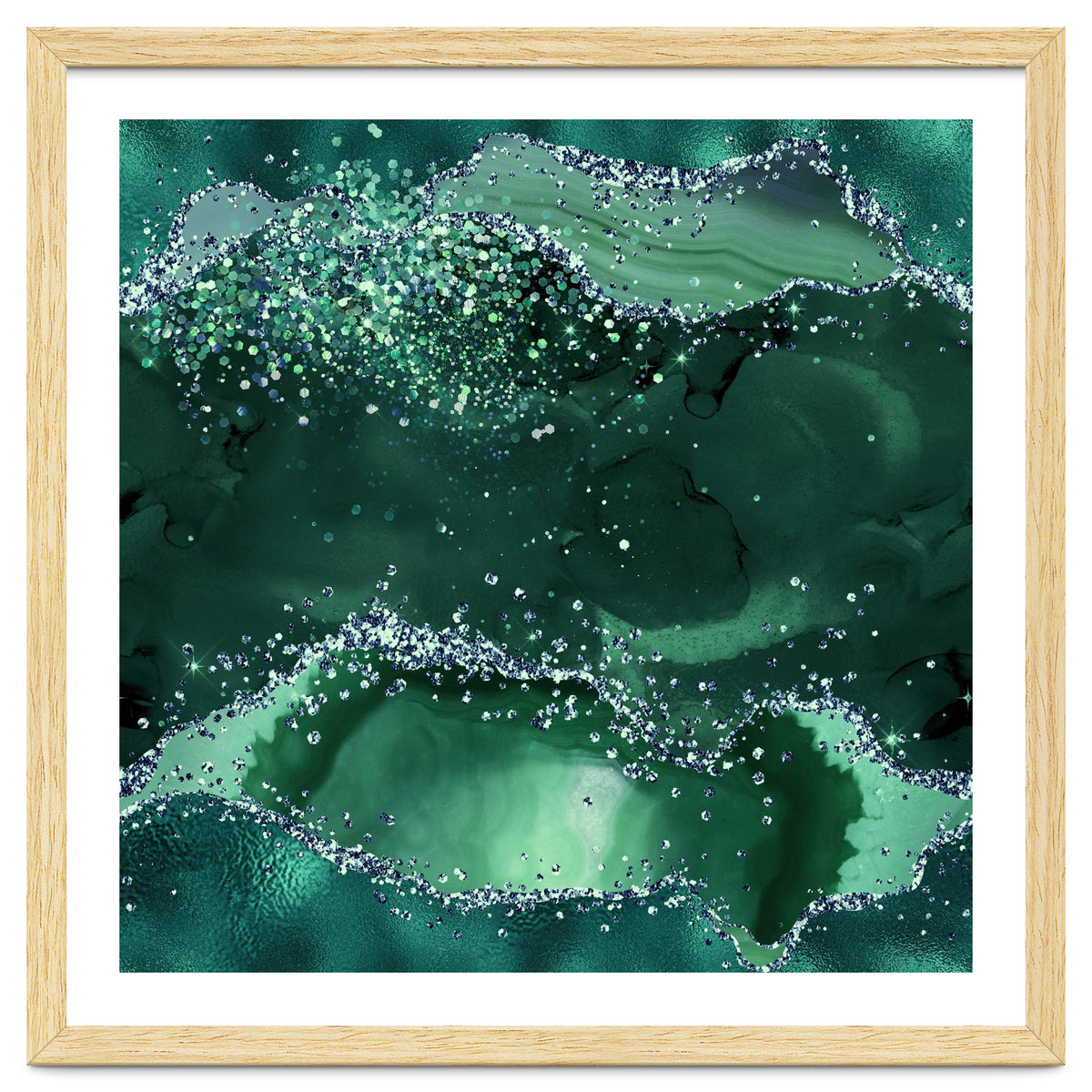 Emerald Glitter Agate Texture 04