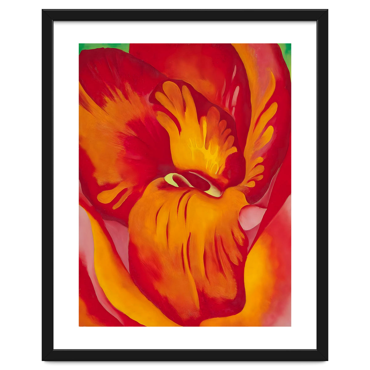 Georgia O’Keeffe – Canna Red and Orange (1926) | Vibrant Modernist Floral Painting in Bold Organic Forms
