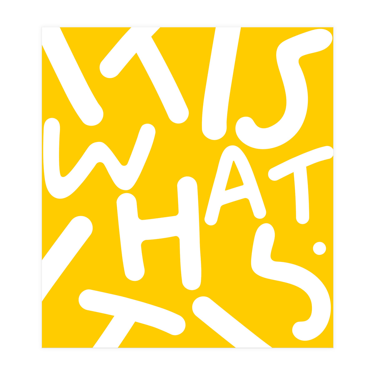 It Is What It Is. Typography Funky Quote Saying Words, Minimal Positivity Bright Yellow, Fun Quirky Eclectic Bohemian Contemporary Modern (Print Only)