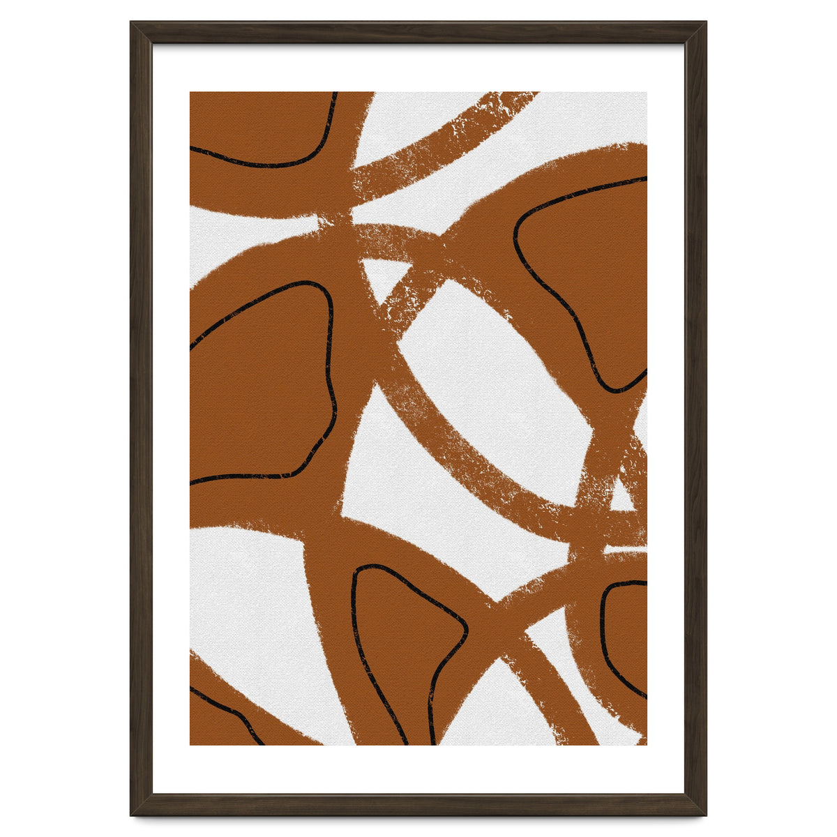 Abstract Brown and Black Lines