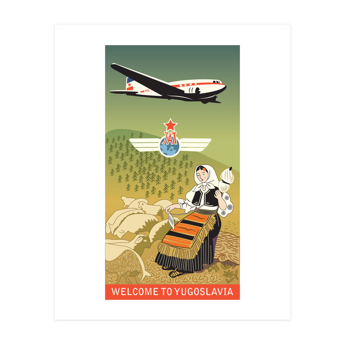 JAT Airways, Yugoslavia (Print Only)