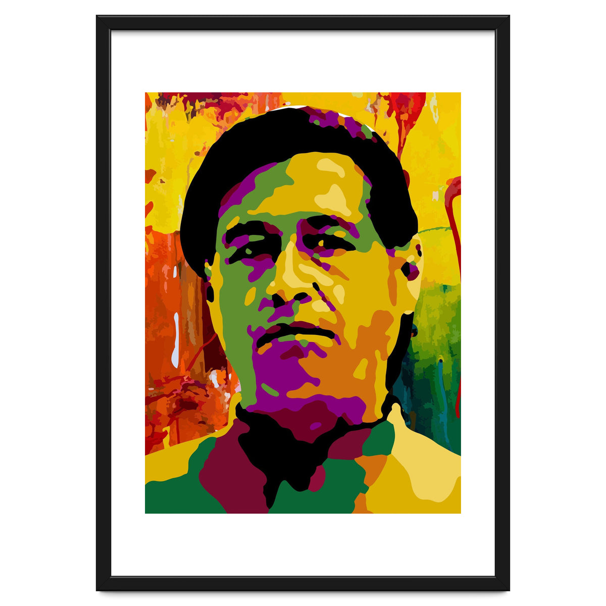 Cesar Chavez Colorful Abstract Art