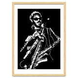 Rahsaan Roland Kirk American Jazz Multi-Instrumentalist in Grayscale thumbnail