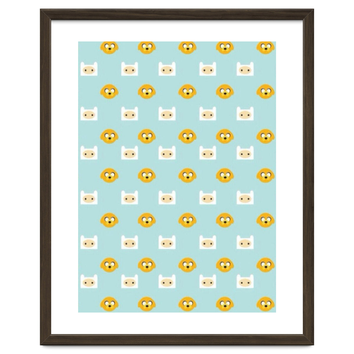 Minimalist Finn And Jake Seamless Cartoon Pattern
