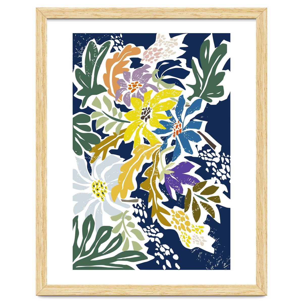 cosmopolitan flowers navy blue