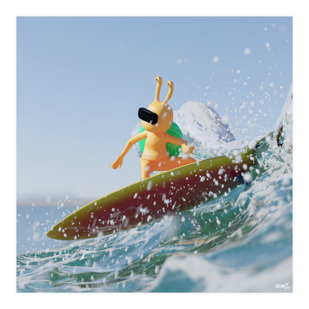 Surfing - angle #1 (Lwuba 042 Salt Proof Surfing 01) (Print Only)