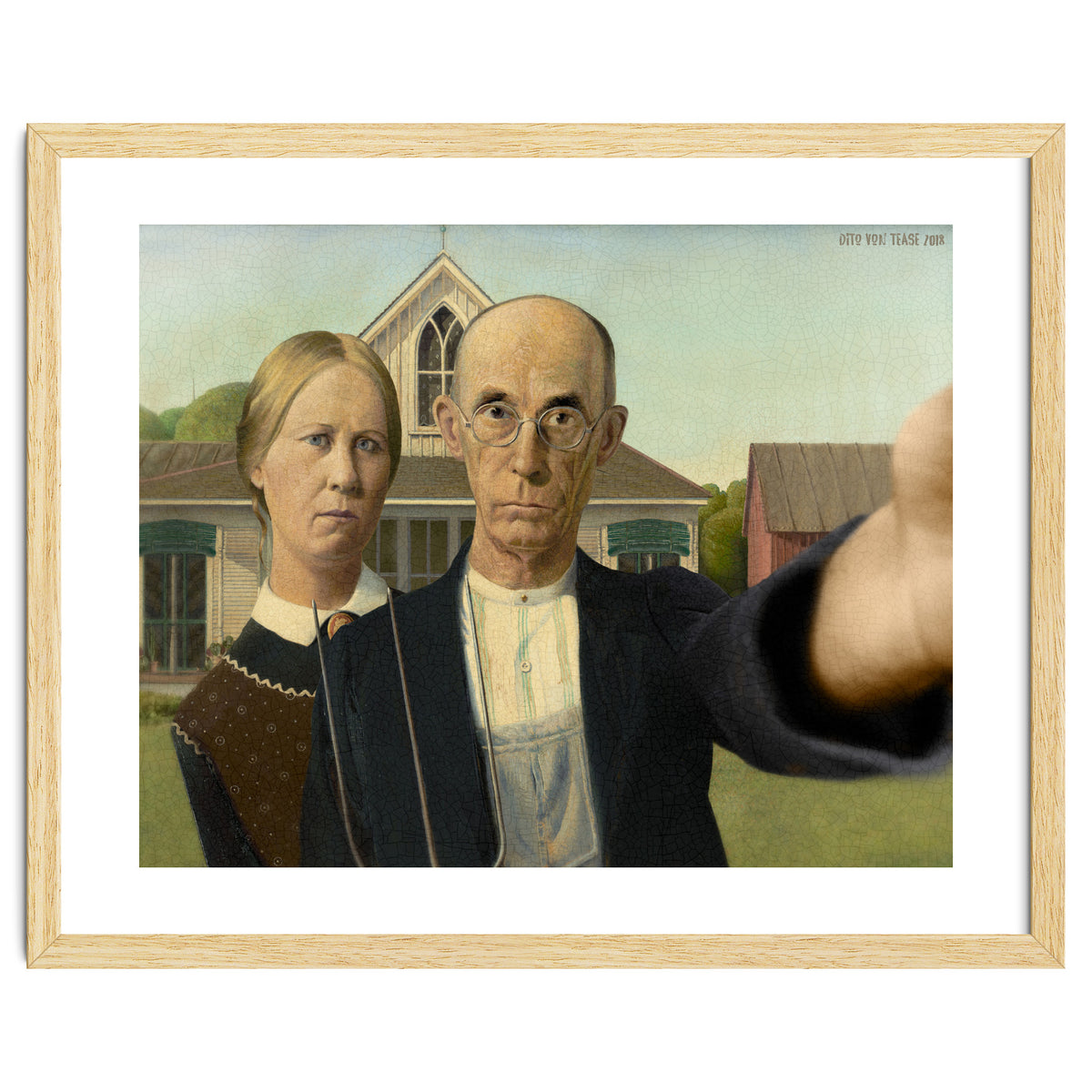 American Gothic - Grant Wood - Selfie