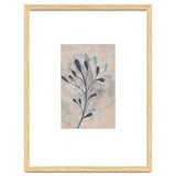 Leaf Beige and Blue Art Print thumbnail