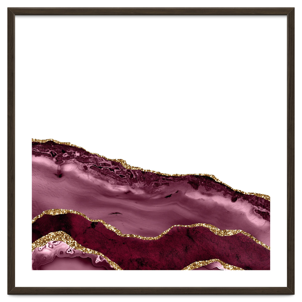 Burgundy & Gold Agate Texture 24