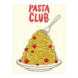 Pasta Club Illustration, Spaghetti and Tomatoes Art Print for Kitchen Wall Decor (Print Only) thumbnail