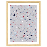 Modern Gray Blue Rounded Terrazzo thumbnail