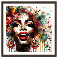 Brazilian Carnival Watercolor Portrait