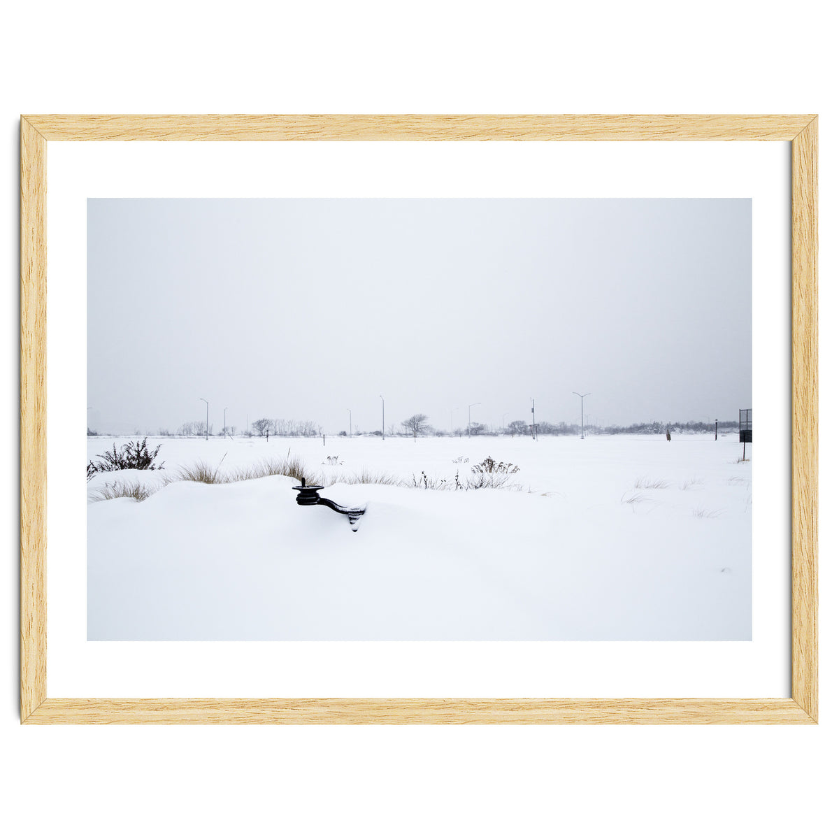 Drinking fountain covered with snow