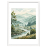 Serene River Valley in Soft Watercolor thumbnail