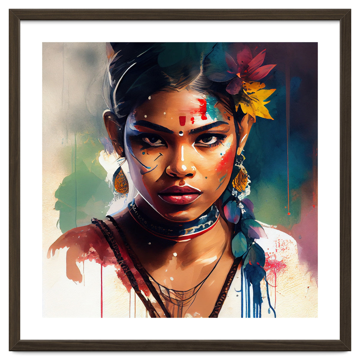 Festival Bloom Hindu Portrait