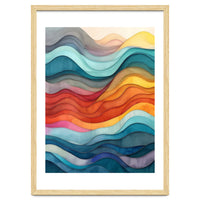 Abstract Layered Wave Landscape