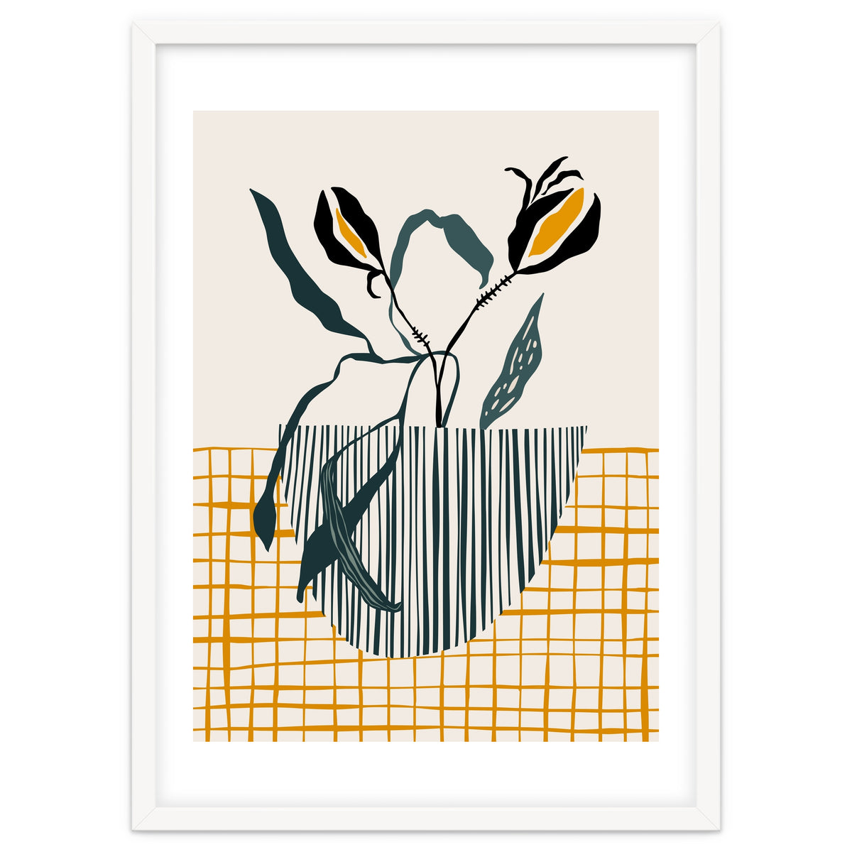 Midcentury plant pot light