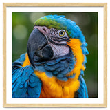 Close Up Blue And Yellow Macaw Parrot Face thumbnail
