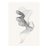 Abstract Black And White Swirling Lines Flowing Form (Print Only) thumbnail