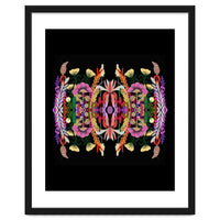 The Butterfly Effect Series 01, Paint Blot Mirror Colorful, Symmetrical Graphic, Eclectic Mandala