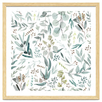 Eucalyptus Leaves Botanical Pattern