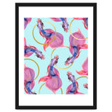 HullaHoops, Eclectic Colorful Fish Graphic Design, Animals Gold Rings Surrealism Quirky thumbnail