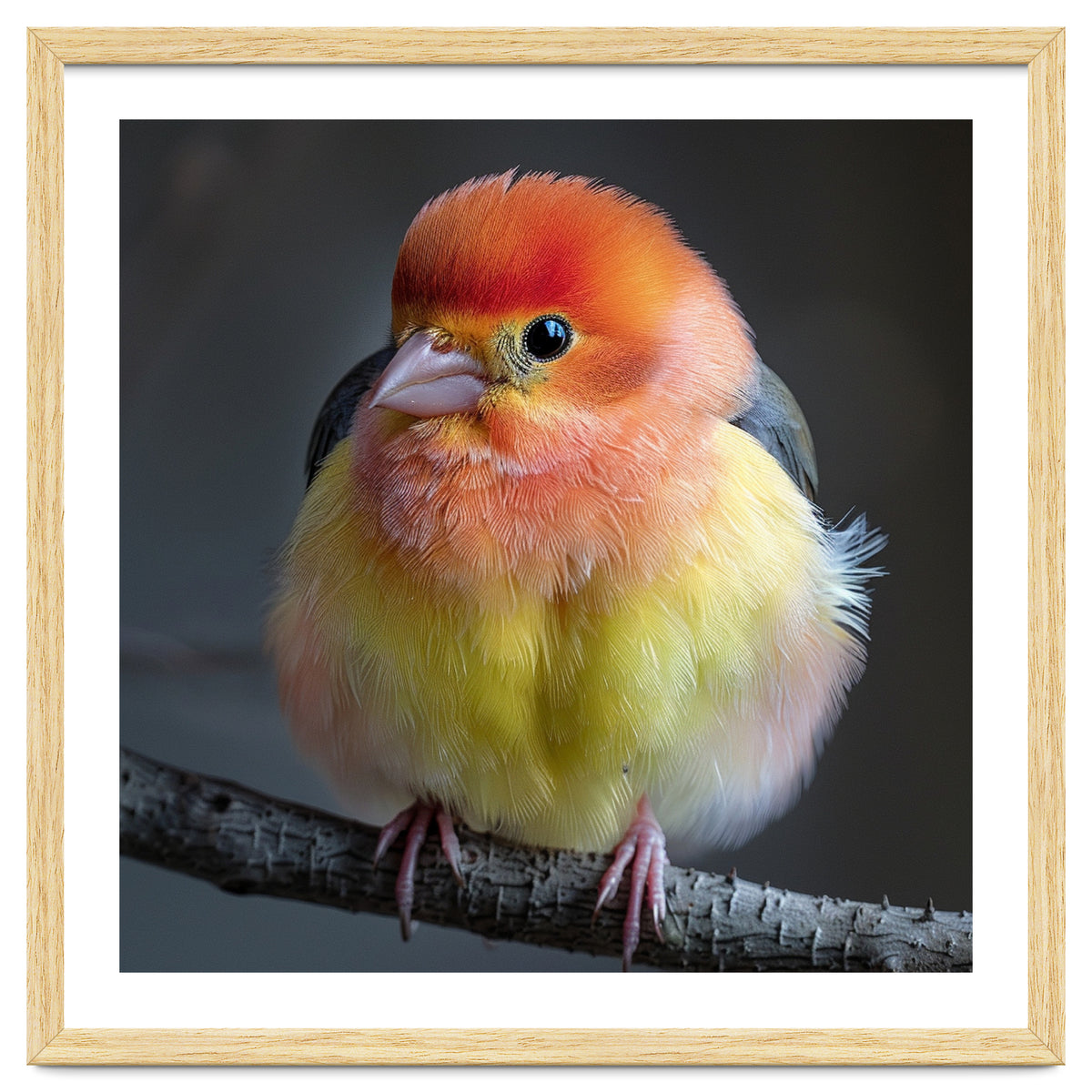 Beautiful Bird With Vibrant Orange And Yellow Plumage