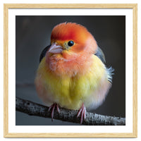 Beautiful Bird With Vibrant Orange And Yellow Plumage