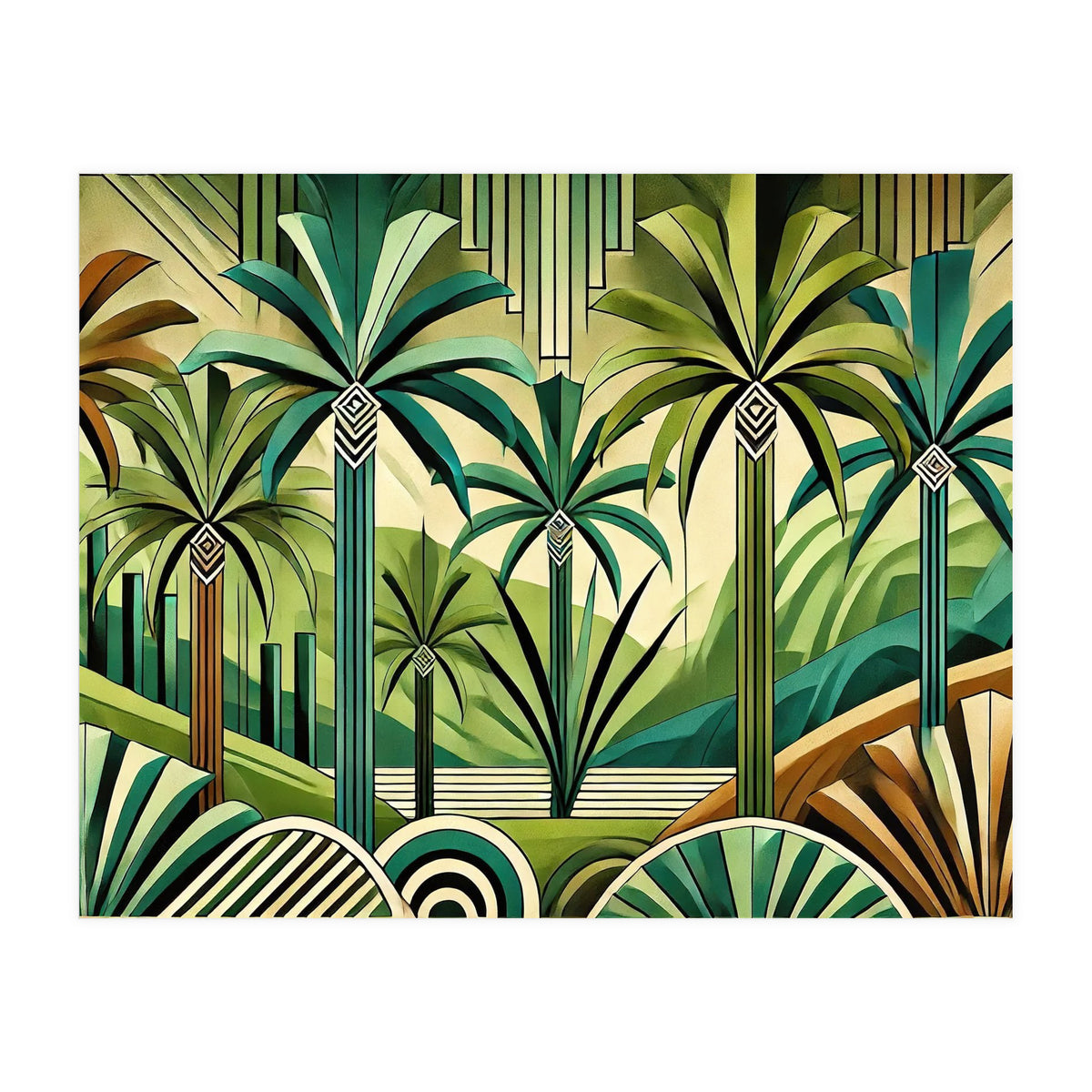 Tropical Art Deco Oasis (Print Only)