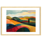 Abstract Tuscan Hills Landscape Painting thumbnail